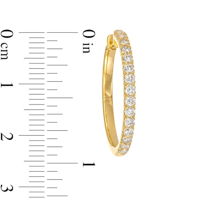 0.95 CT. T.W. Certified Lab-Created Diamond Hoop Earrings in 14K Gold (F/SI2)