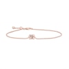 Thumbnail Image 0 of Sideways Oval Morganite Solitaire Bracelet in 10K Rose Gold – 7.5"