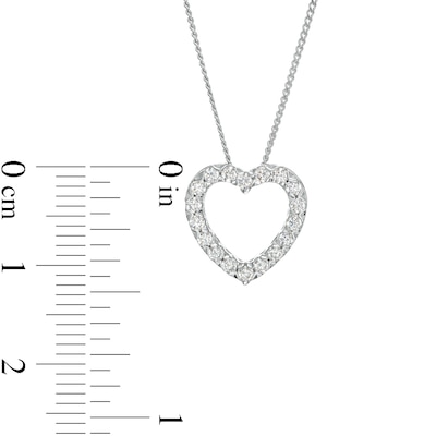 0.33 CT. T.W. Certified Lab-Created Diamond Heart Pendant in Sterling Silver (F/SI2)