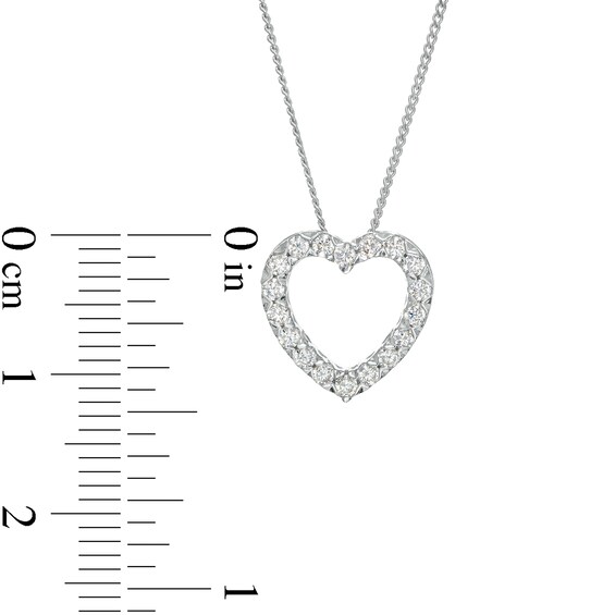 0.33 CT. T.W. Certified Lab-Created Diamond Heart Pendant in Sterling Silver (F/SI2)