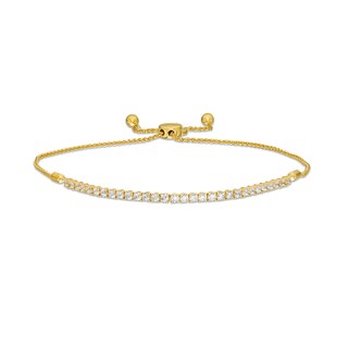 0.95 CT. T.W. Certified Lab-Created Diamond Bar Bolo Bracelet in 14K Gold (F/SI2) – 9.5"