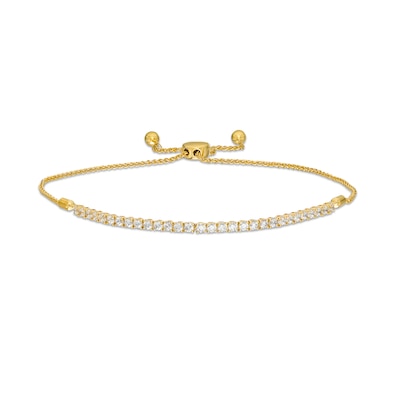 0.95 CT. T.W. Certified Lab-Created Diamond Bar Bolo Bracelet in 14K Gold (F/SI2) – 9.5"