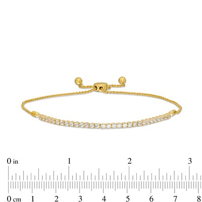 0.95 CT. T.W. Certified Lab-Created Diamond Bar Bolo Bracelet in 14K Gold (F/SI2) – 9.5"