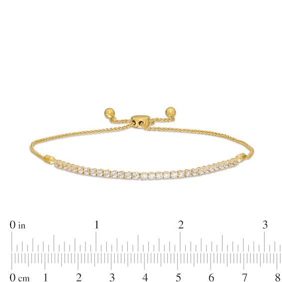 0.95 CT. T.W. Certified Lab-Created Diamond Bar Bolo Bracelet in 14K Gold (F/SI2) – 9.5"