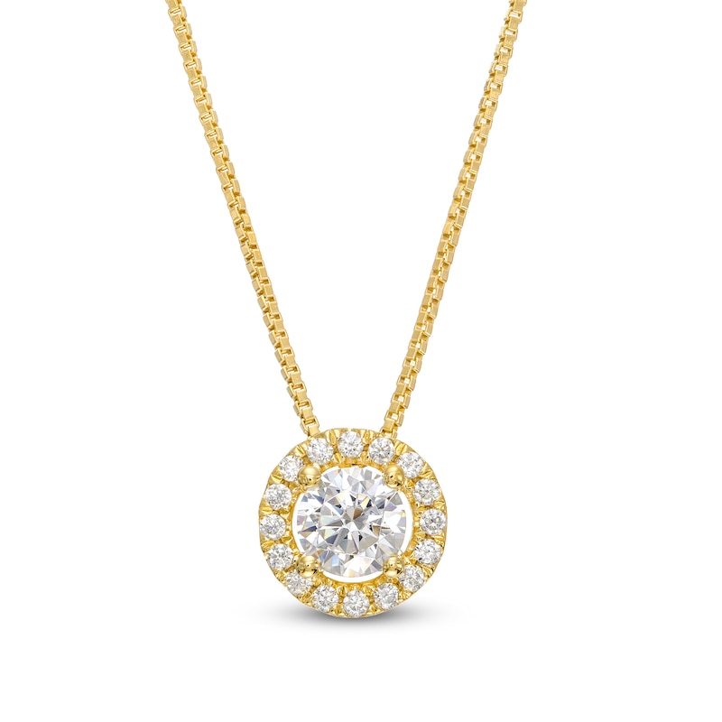 0.45 CT. T.W. Certified Lab-Created Diamond Frame Pendant in 14K Gold (F/SI2)|Peoples Jewellers