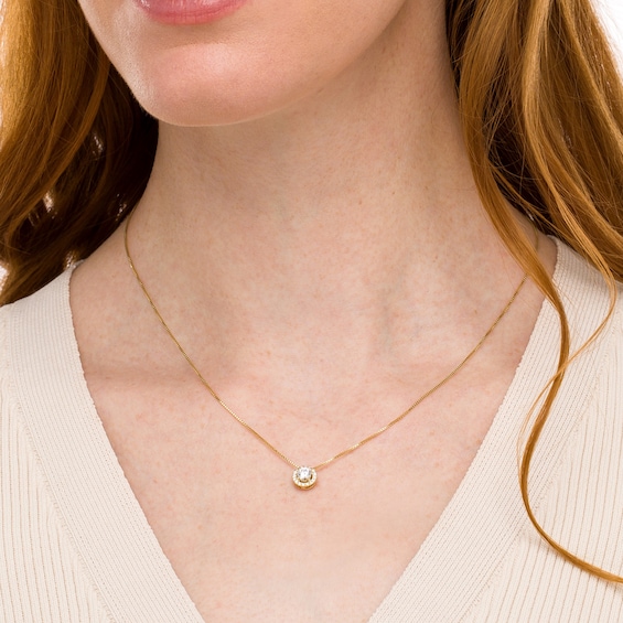 0.45 CT. T.W. Certified Lab-Created Diamond Frame Pendant in 14K Gold (F/SI2)