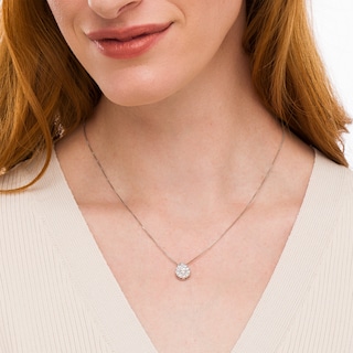 1.00 CT. T.W. Certified Pear-Shaped Lab-Created Diamond Pendant in 14K White Gold (F/SI2)