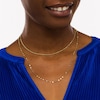 Thumbnail Image 1 of Italian Gold Double Strand Bead and Mirror Chain Necklace in 14K Gold – 17"