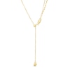 Thumbnail Image 2 of Italian Gold Double Strand Bead and Mirror Chain Necklace in 14K Gold – 17"