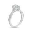 0.95 CT. T.W. GIA-Graded Oval Diamond Frame Engagement Ring in 14K White Gold