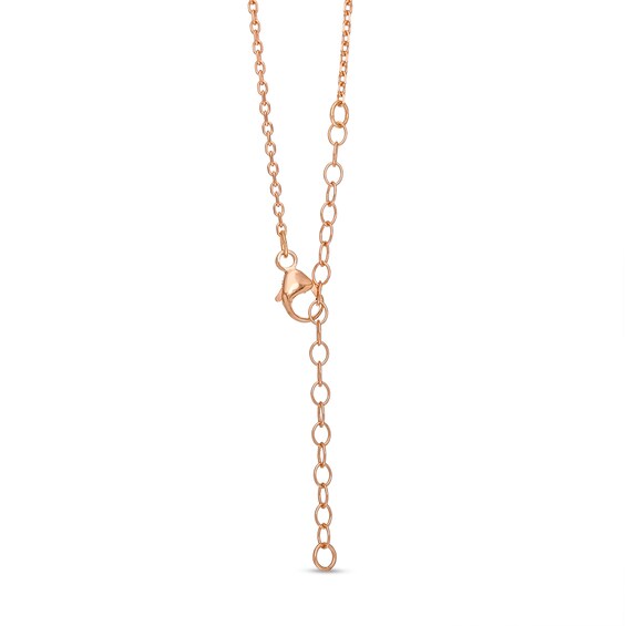 Oval Morganite Solitaire Necklace in 10K Rose Gold – 19"