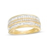 Thumbnail Image 0 of 0.50 CT. T.W. Baguette Diamond Split Double Row Wedding Band in 10K Gold
