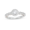 Thumbnail Image 0 of 0.70 CT. T.W. GIA-Graded Diamond Frame Twist Shank Engagement Ring in 14K White Gold