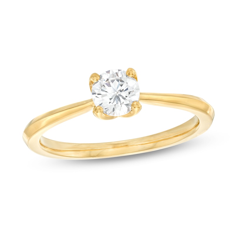 Trouvaille Collection CT. DeBeers®-Graded Diamond Solitaire Engagement Ring in 18K Gold (F/I1)|Peoples Jewellers