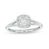 Thumbnail Image 1 of 0.20 CT. T.W. Cushion-Shaped Multi-Diamond Frame Split Shank Promise Ring in 10K White Gold