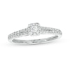 Thumbnail Image 0 of 0.25 CT. T.W. Cushion-Shaped Multi-Diamond Dainty Split Shank Promise Ring in 10K White Gold