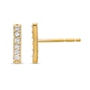 0.09 CT. T.W. Diamond Bar Six Stone Stud Earrings in 14K Gold