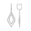 Thumbnail Image 0 of 1.10 CT. T.W. Diamond Double Teardrop Drop Earrings in 14K White Gold