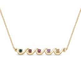 Mother's Cascading Gemstone Necklace (3-5 Stones)