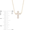 Thumbnail Image 2 of Freshwater Cultured Pearl Mini Cross Necklace in 10K Gold