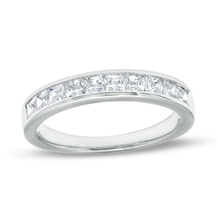 CT. T.W. Princess-Cut Diamond Ten Stone Anniversary Band in 14K White Gold