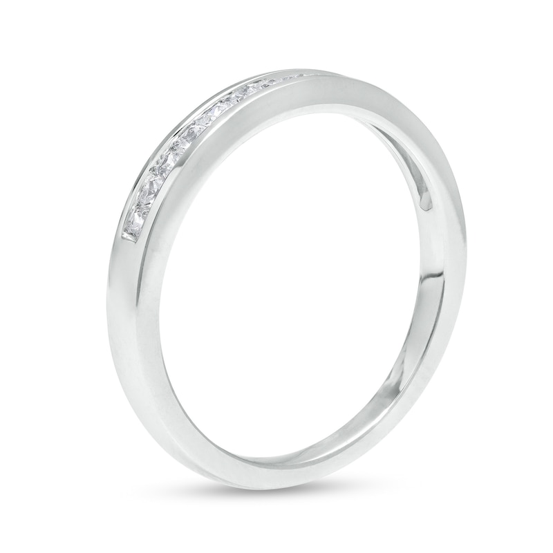 Main Image 3 of 0.25 CT. T.W. Princess-Cut Diamond Ten Stone Anniversary Band in 14K White Gold