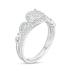 0.25 CT. T.W. Multi-Diamond Filigree Shank Bypass Promise Ring in Sterling Silver