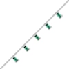 Thumbnail Image 1 of Emerald-Cut Lab-Created Emerald Five Stone Dangle Station Anklet in Sterling Silver – 10"