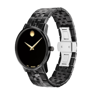 Men's Movado Museum® Classic Black PVD Watch with Black Dial (Model: 0607626)