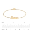 White Lab-Created Sapphire Cursive "love" Bracelet in Sterling Silver with 14K Gold Plate – 6.5"