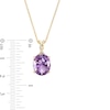 Thumbnail Image 1 of Oval Amethyst and Diamond Accent Twist Bail Pendant in 10K Gold