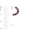 Thumbnail Image 1 of Blue Sapphire Six Stone Crescent Moon Stud Earrings in 10K Rose Gold