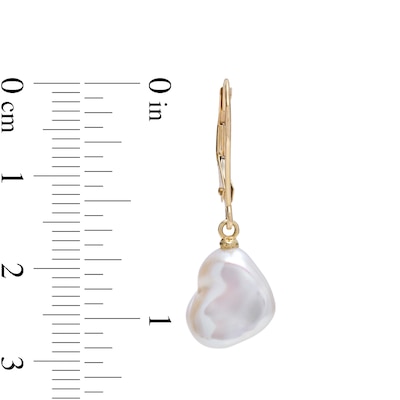 Freshwater Cultured Pearl Drop Earrings in 10K Gold