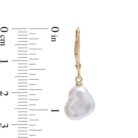 Freshwater Cultured Pearl Drop Earrings in 10K Gold