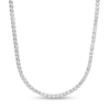 Thumbnail Image 0 of 3.0mm White Lab-Created Sapphire Line Necklace in Sterling Silver