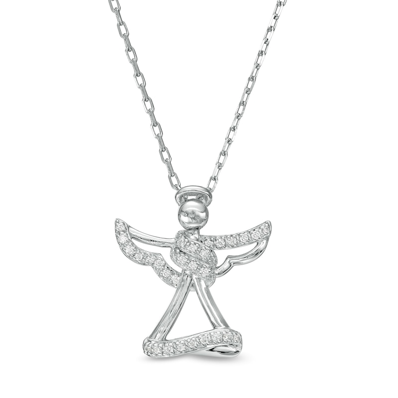Diamond Accent Wrap Angel Pendant in Sterling Silver|Peoples Jewellers