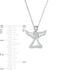 Diamond Accent Wrap Angel Pendant in Sterling Silver