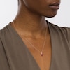 Thumbnail Image 2 of Oval Certified Ruby and Diamond Accent Split Bail Pendant in 10K Rose Gold