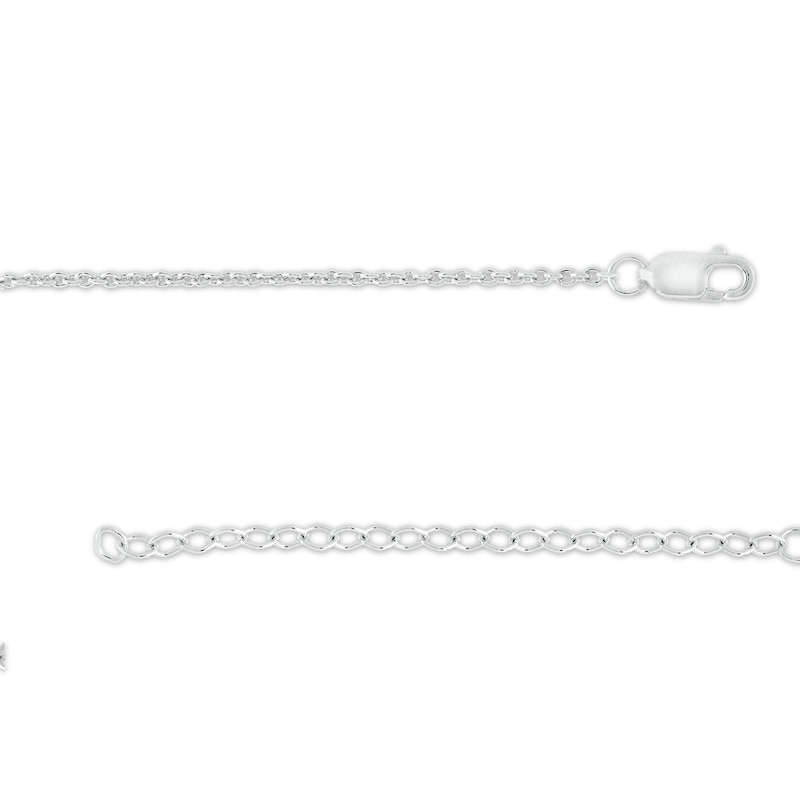 0.45 CT. T.W. Multi-Shaped Black and White Diamond Alternating Station Necklace in Sterling Silver|Peoples Jewellers