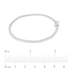 White Lab-Created Sapphire Line Bracelet in Sterling Silver – 7.5"