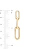 Thumbnail Image 2 of Graduated Paper Clip Chain Link Triple Drop Earrings in 10K Gold