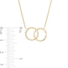 0.04 CT. T.W. Diamond Interlocking Circles Necklace in 10K Gold