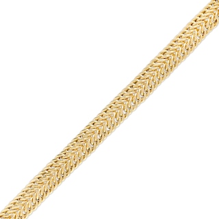 9.0mm Double Row Curb Chain Bracelet in 10K Gold – 7.5"