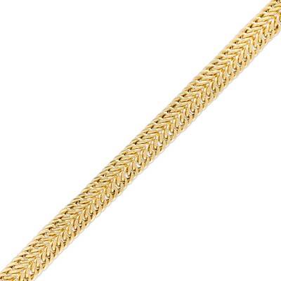 9.0mm Double Row Curb Chain Bracelet in 10K Gold – 7.5"