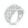 0.75 CT. T.W. Multi-Diamond Raised Bubbles Ring in 10K White Gold