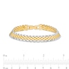 Thumbnail Image 3 of Men's 9.0mm Panther Link Chain Bracelet in 10K Two-Tone Gold – 8.5"