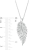 0.10 CT. T.W. Diamond Single Feather Pendant in Sterling Silver