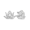 Thumbnail Image 0 of By Women for Women 0.20 CT. T.W. Diamond Lotus Flower Stud Earrings in 10K White Gold