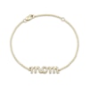 0.145 CT. T.W. Diamond Cursive "mom" Bracelet in 10K Gold