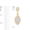 Thumbnail Image 2 of 0.50 CT. T.W. Multi-Diamond Flame Drop Earrings in 10K Gold